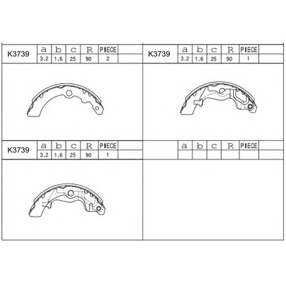 Фото Комплект тормозных колодок ASIMCO K3739