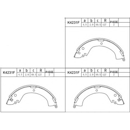 Фото Комплект тормозных колодок ASIMCO K4231F