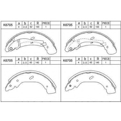 Foto Bremsbackensatz ASIMCO K6705