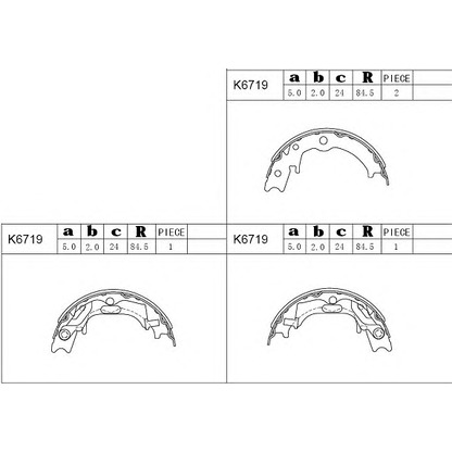 Foto Bremsbackensatz ASIMCO K6719