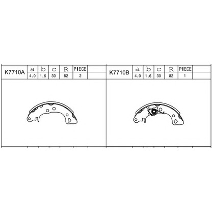 Zdjęcie Zesatw szczęk hamulcowych ASIMCO K7710