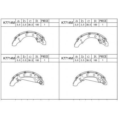 Foto Bremsbackensatz ASIMCO K7714M