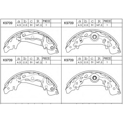 Фото Комплект тормозных колодок ASIMCO K9709