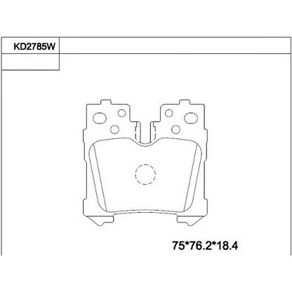 Photo Brake Pad Set, disc brake ASIMCO KD2785W