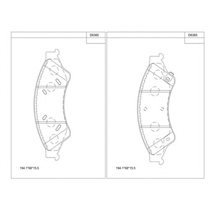 Photo Brake Pad Set, disc brake ASIMCO KD6365