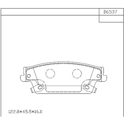 Photo Brake Pad Set, disc brake ASIMCO KD6537