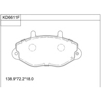 Photo Kit de plaquettes de frein, frein à disque ASIMCO KD6611F