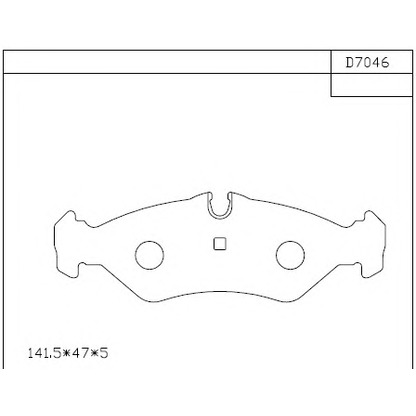 Photo Brake Pad Set, disc brake ASIMCO KD7046