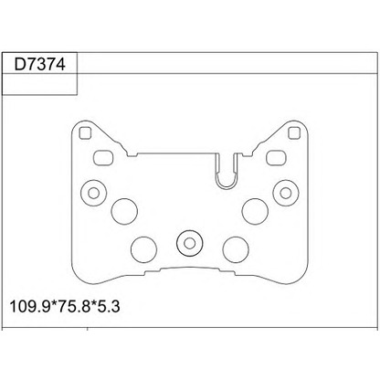 Photo Kit de plaquettes de frein, frein à disque ASIMCO KD7374