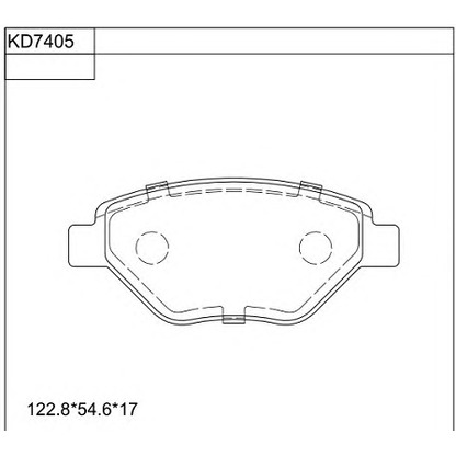 Фото Комплект тормозных колодок, дисковый тормоз ASIMCO KD7405