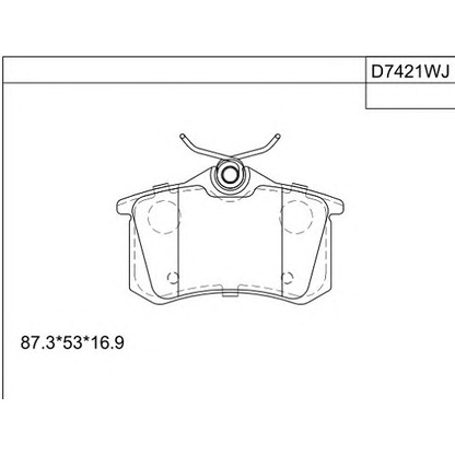 Photo Brake Pad Set, disc brake ASIMCO KD7421W