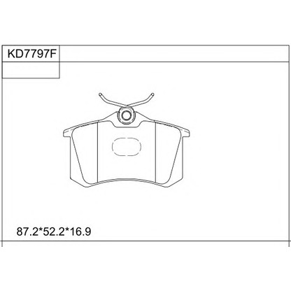 Photo Kit de plaquettes de frein, frein à disque ASIMCO KD7797F