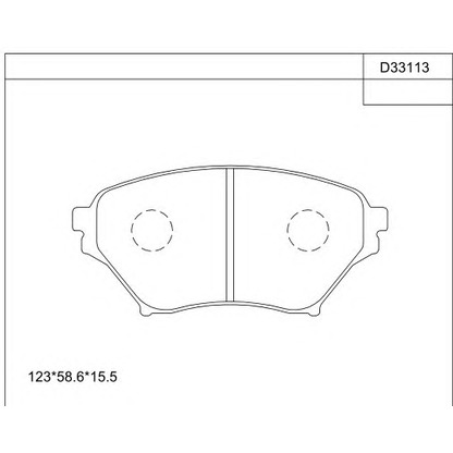 Photo Kit de plaquettes de frein, frein à disque ASIMCO KD33113