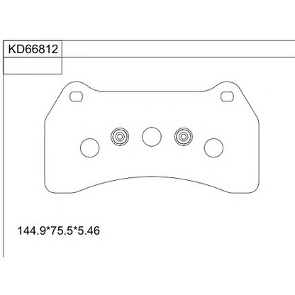 Photo Brake Pad Set, disc brake ASIMCO KD66812