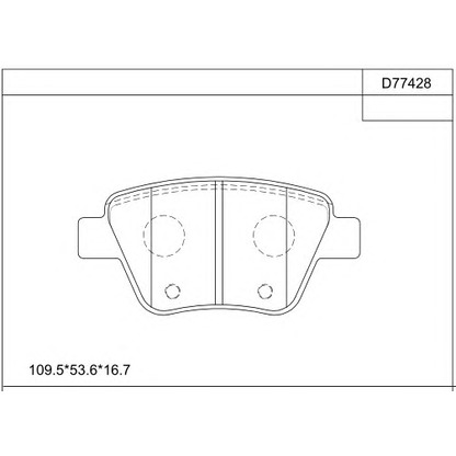 Photo Brake Pad Set, disc brake ASIMCO KD77428