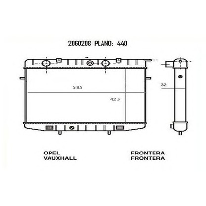 Photo Radiator, engine cooling ORDONEZ 2060208