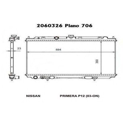 Photo Radiator, engine cooling ORDONEZ 2060326