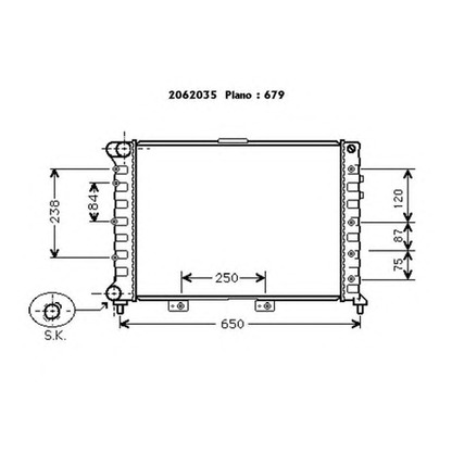 Photo Radiateur, refroidissement du moteur ORDONEZ 2062035