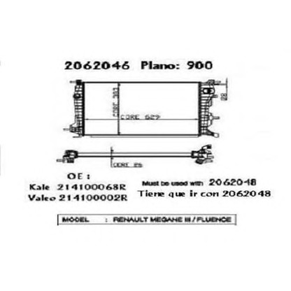 Foto Radiador, refrigeración del motor ORDONEZ 2062046