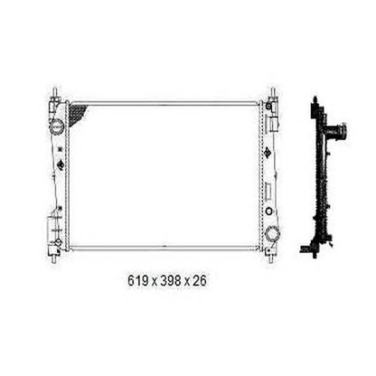 Photo Radiator, engine cooling ORDONEZ 2065092