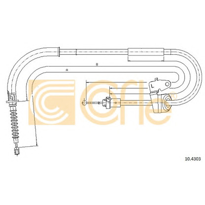 Photo Cable, parking brake COFLE 104303