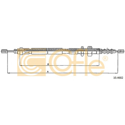 Photo Cable, parking brake COFLE 104682