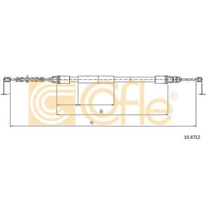 Photo Cable, parking brake COFLE 104712