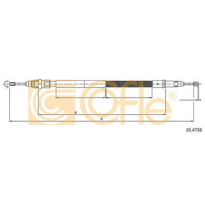 Фото Трос, стояночная тормозная система COFLE 104738