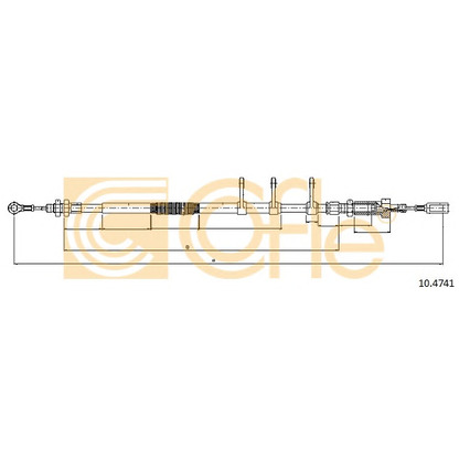 Photo Cable, parking brake COFLE 104741