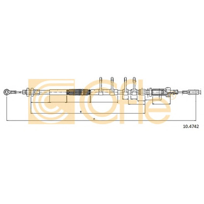 Photo Cable, parking brake COFLE 104742