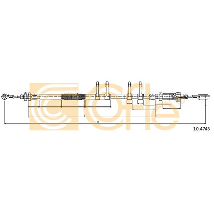 Photo Cable, parking brake COFLE 104743