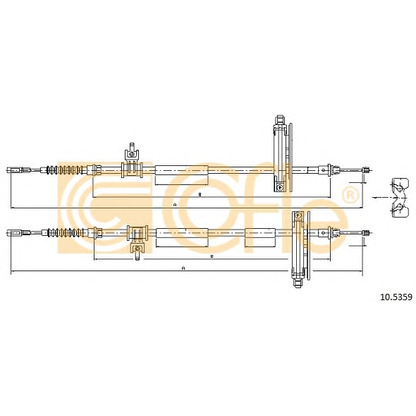 Photo Cable, parking brake COFLE 105359