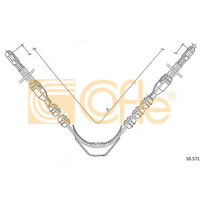 Photo Cable, parking brake COFLE 10571