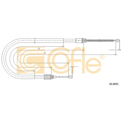 Photo Cable, parking brake COFLE 106691