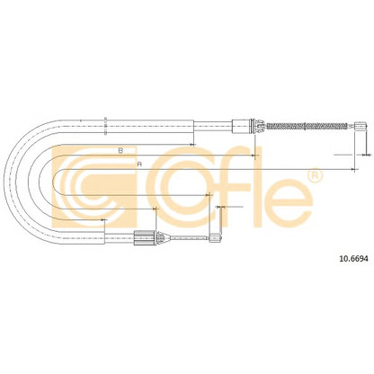 Foto Cable de accionamiento, freno de estacionamiento COFLE 106694