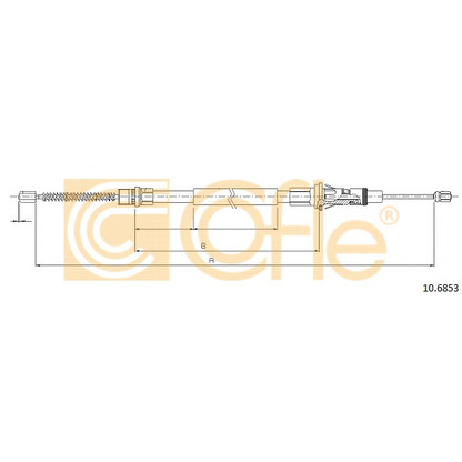 Photo Cable, parking brake COFLE 106853