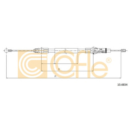 Photo Tirette à câble, frein de stationnement COFLE 106854