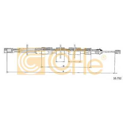 Photo Cable, parking brake COFLE 10732