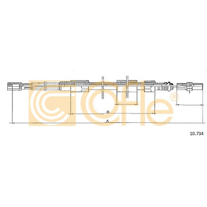 Photo Cable, parking brake COFLE 10734