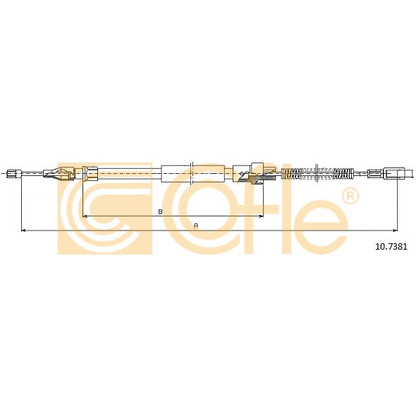 Photo Cable, parking brake COFLE 107381