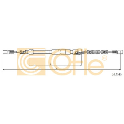 Photo Cable, parking brake COFLE 107383