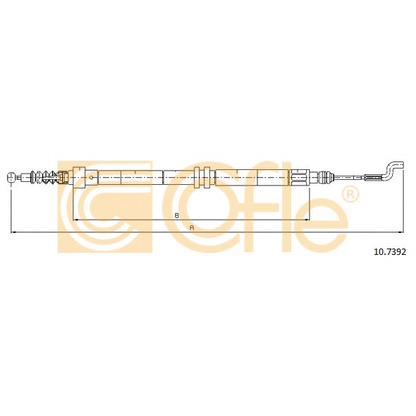 Photo Cable, parking brake COFLE 107392