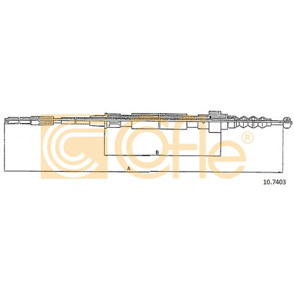 Foto Cable de accionamiento, freno de estacionamiento COFLE 107403