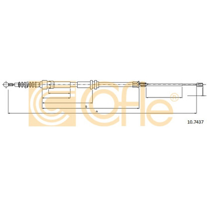 Photo Cable, parking brake COFLE 107437