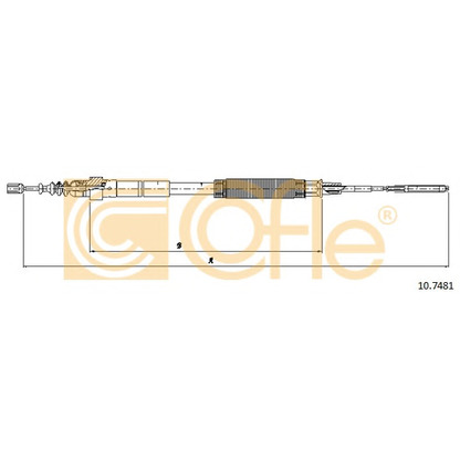 Photo Cable, parking brake COFLE 107481