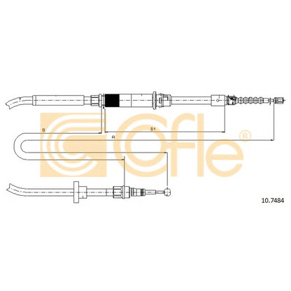 Photo Cable, parking brake COFLE 107484