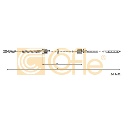 Photo Cable, parking brake COFLE 107493