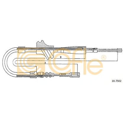 Photo Cable, parking brake COFLE 107502