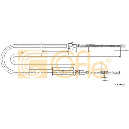 Photo Cable, parking brake COFLE 107515