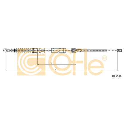 Photo Cable, parking brake COFLE 107516